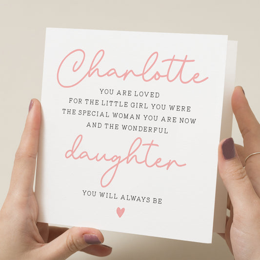 Daughter Birthday Card Poem, Amazing Daughter Gift, Special Daughter Birthday Card For Her, Wonderful Daughter Birthday Card For Girl