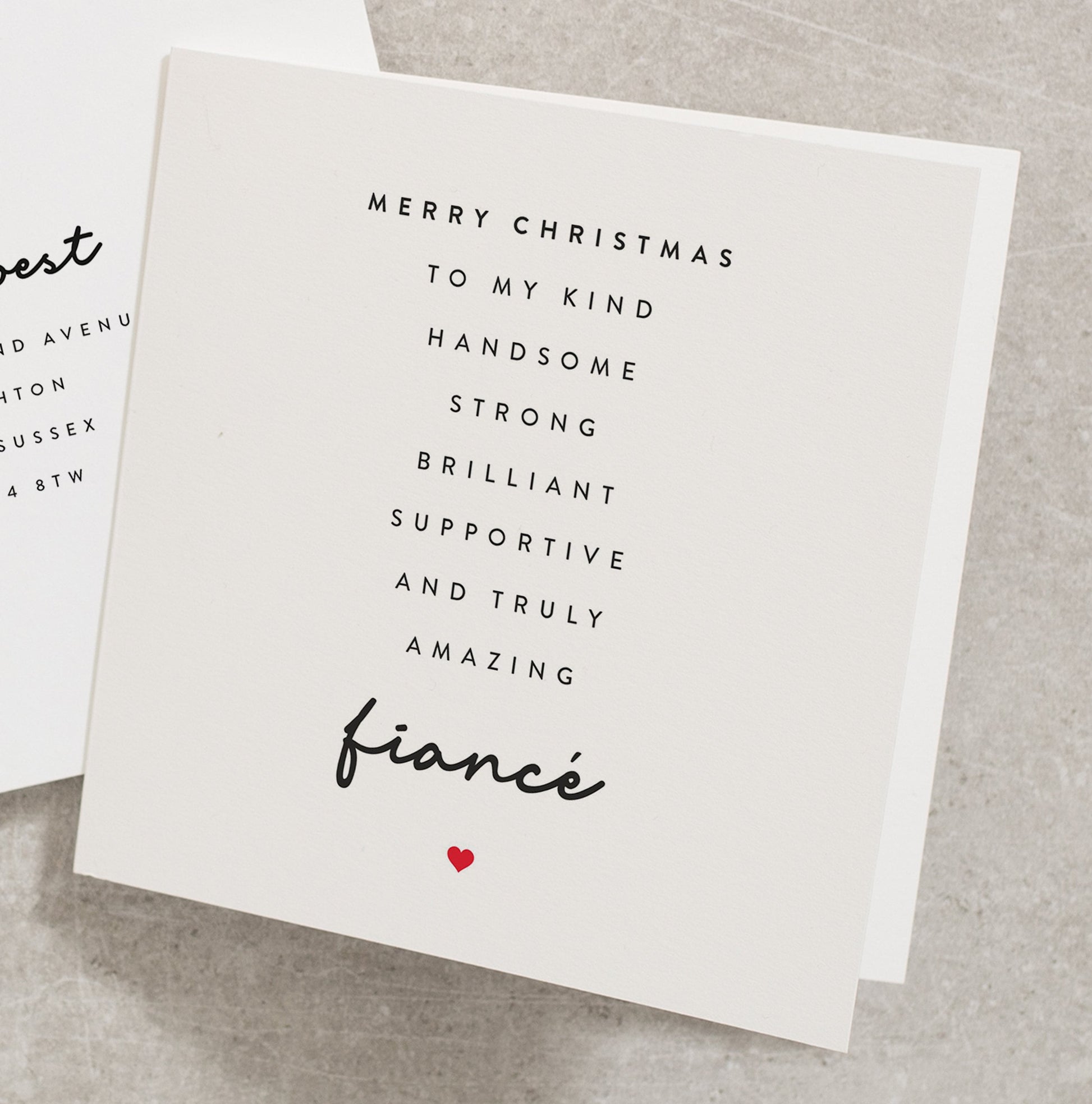 Fiancé Christmas Card Poem, To My Fiancé Christmas Card, Future Husband Christmas Card For Him, Husband To Be Xmas Card For Partner CC271