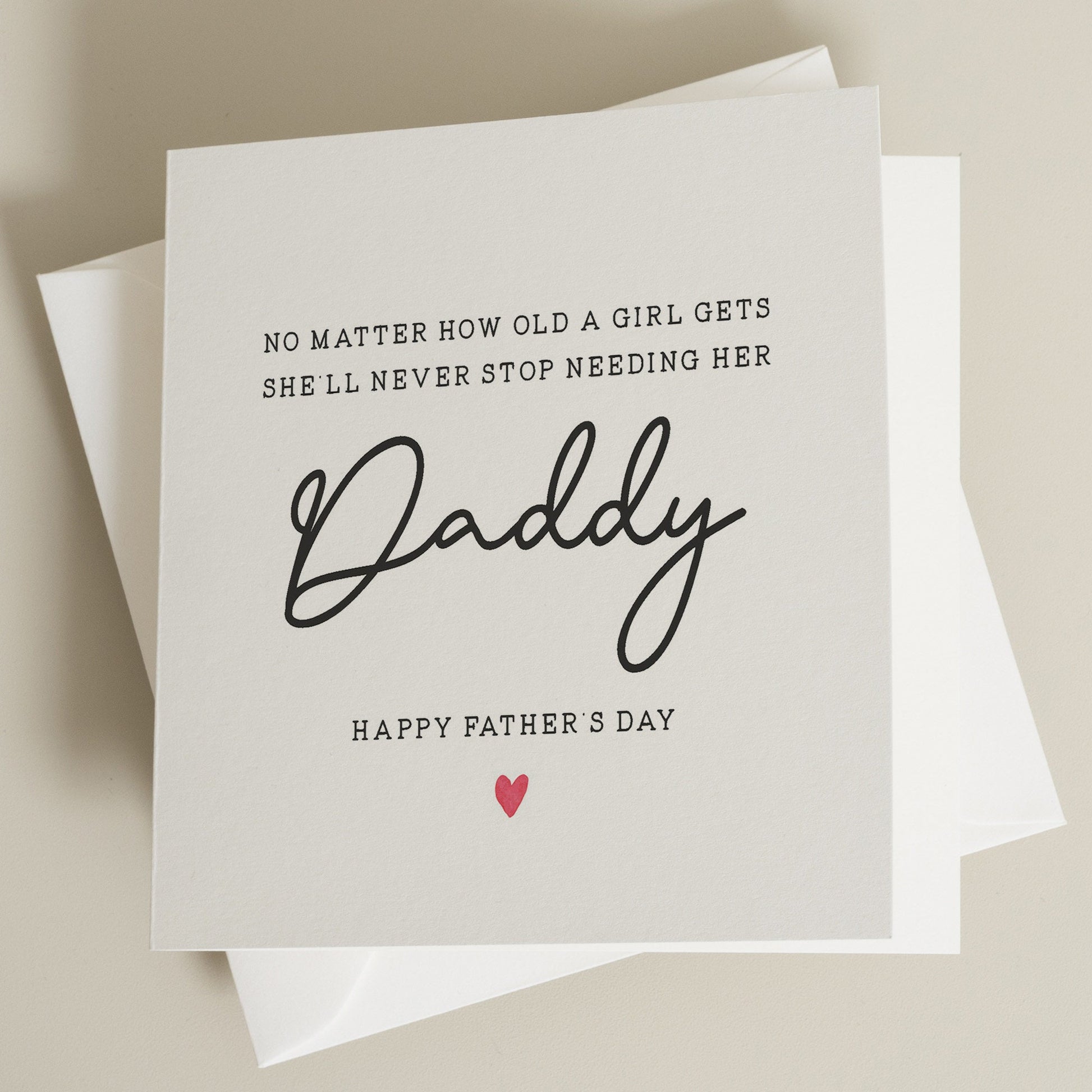 Daughter Fathers Day Card, Fathers Day Gifts From A Daughter For Daddy, Card To Daddy, Happy Fathers Day Card, Dads Day Card From Daughter