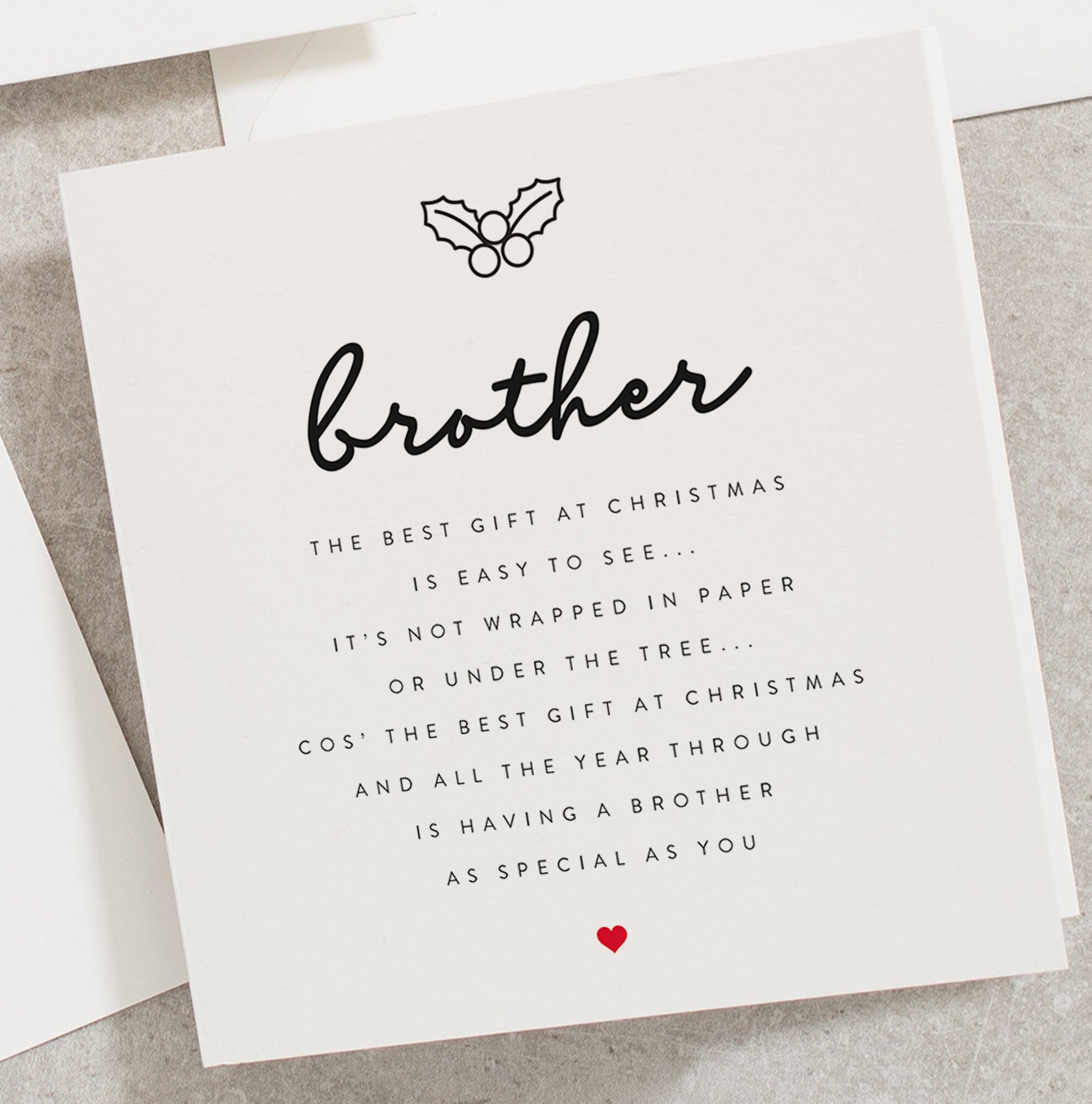 Brother Christmas Card, Brother Xmas Card, Sibling Christmas, Christmas Card Brother, Special Brother Christmas Card CC116