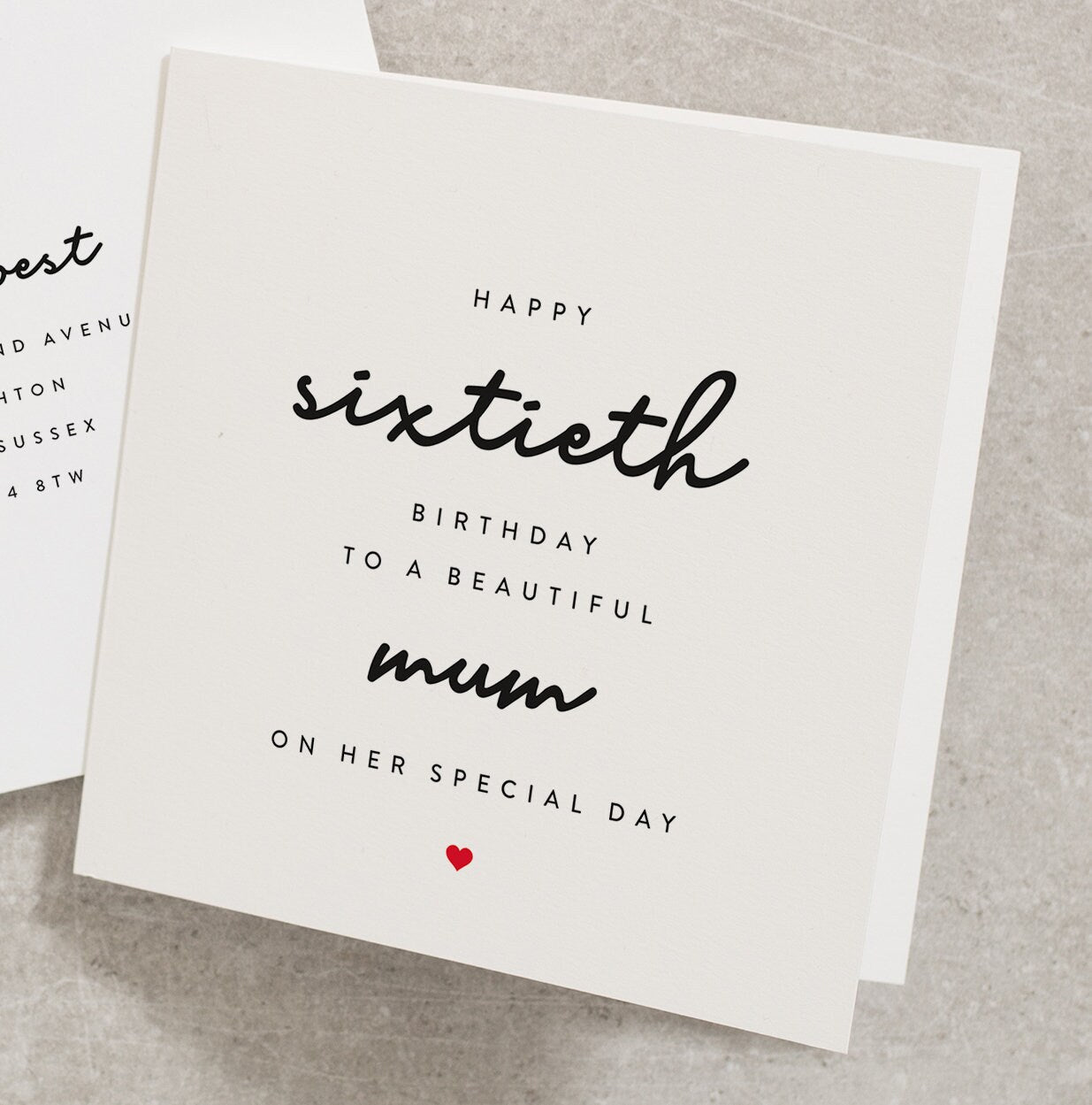 60th Mum Birthday Card, Happy Sixtieth Birthday To A Beautiful Mum, Special Mum Birthday Card, 60th Card For Mum, Mum Card, 60th BC616