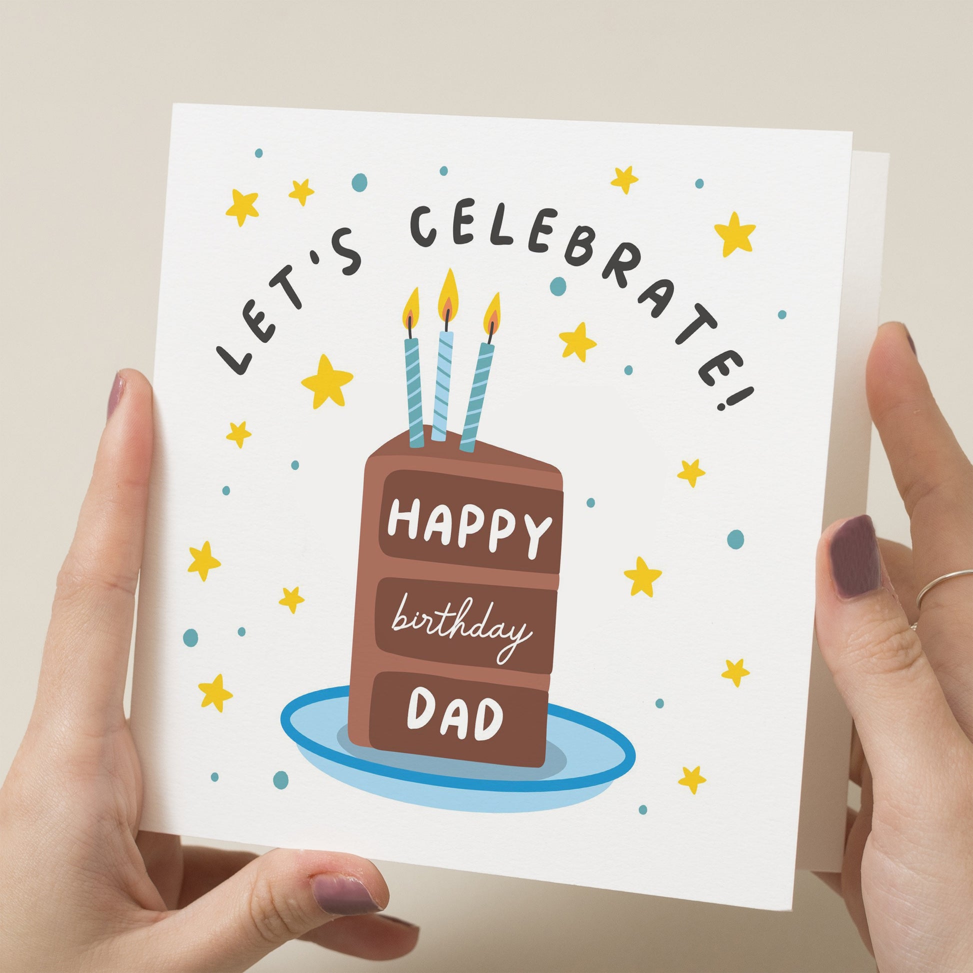 Happy Birthday Card Dad, Birthday Card For Dad, Dad Birthday Gift, Celebration Card For Dad, Daddy Birthday Card, Birthday Card For Father