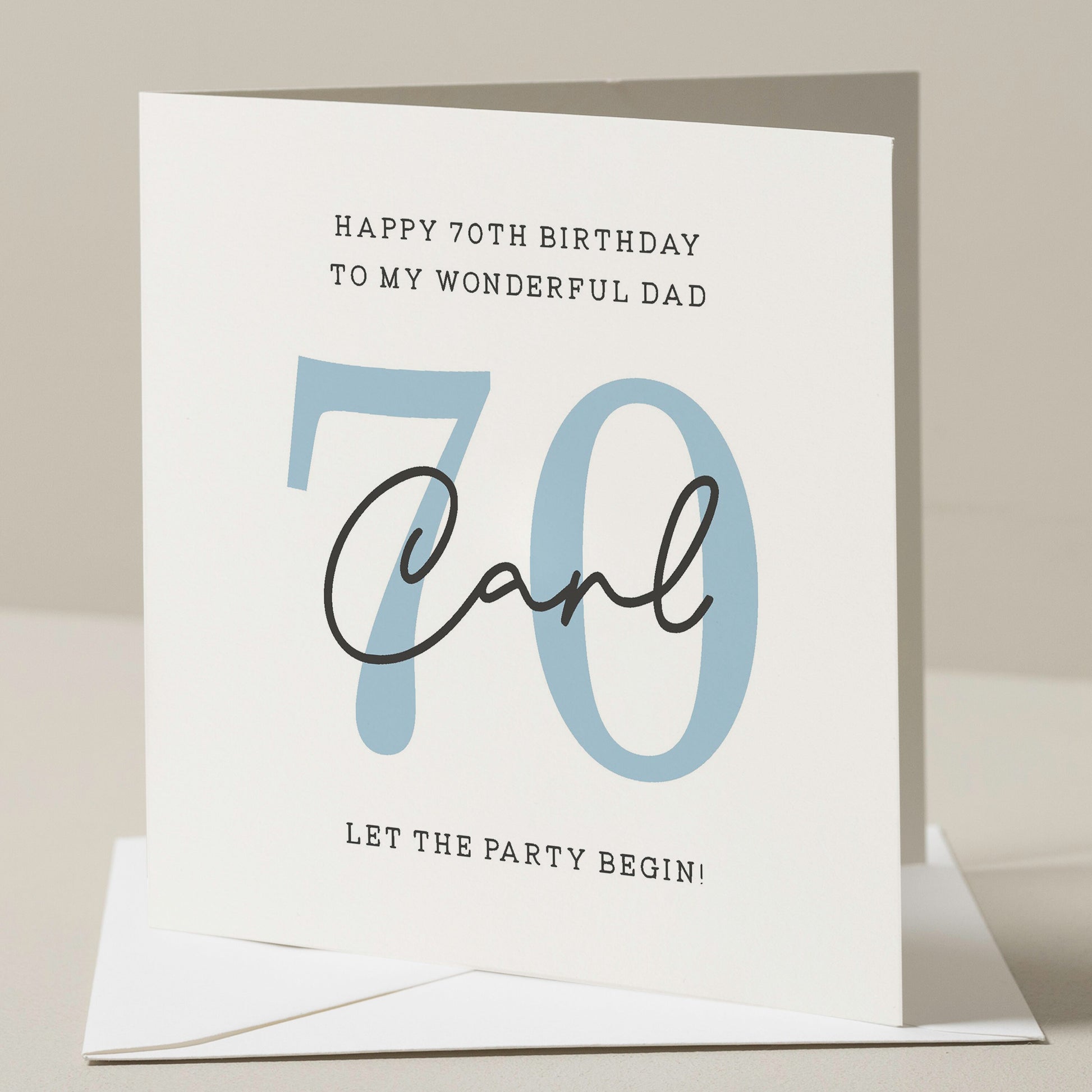 Personalised Birthday Dad Card, 70th Birthday Card For Dad, Seventieth Birthday Dad Gift, Happy Birthday Dad, 70th Birthday Gift For Father