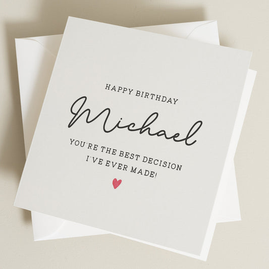 Boyfriend Birthday Card, Personalised Birthday Card For Husband, Birthday Card For Partner, Birthday Gift For Him, Boyfriend Birthday Gift