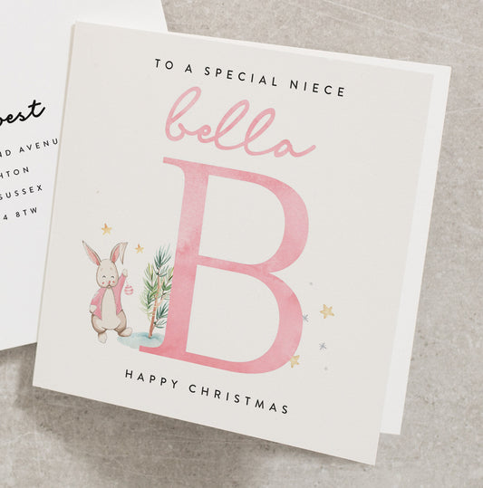 Personalised Niece Christmas Card, To a Special Niece Christmas Card UK, Happy Christmas Niece, Xmas Card for a Niece  CC668