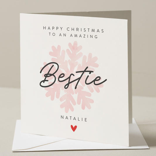 Christmas Card Bestie, Best Friend Christmas Card, Gift For Best Friend Christmas, Woman Friend Christmas Card, Xmas Gift, For Her