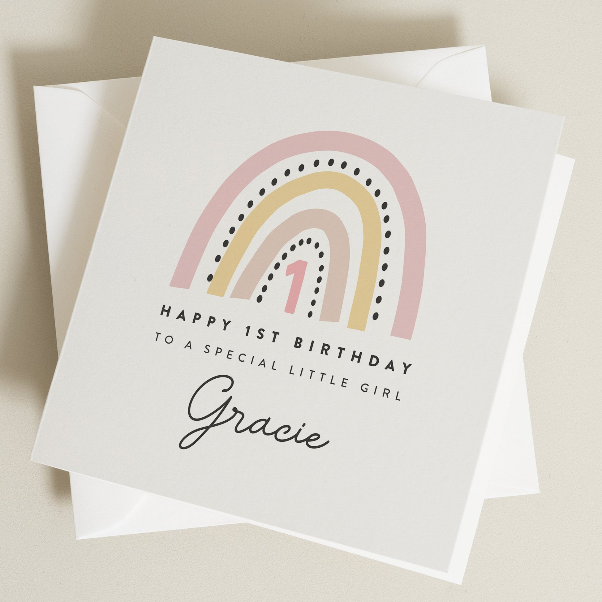 Personalised 1st Birthday Card for Daughter, Happy First Birthday Card, 1st Birthday Card For Granddaughter, Little Girl Birthday