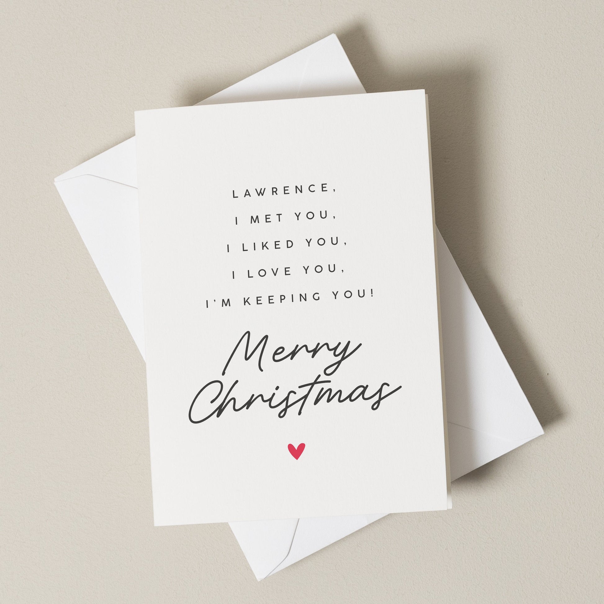 Wife Christmas Card, Poem Christmas Card, Personalised Funny Christmas Card, Boyfriend Christmas Card, Girlfriend Christmas Card