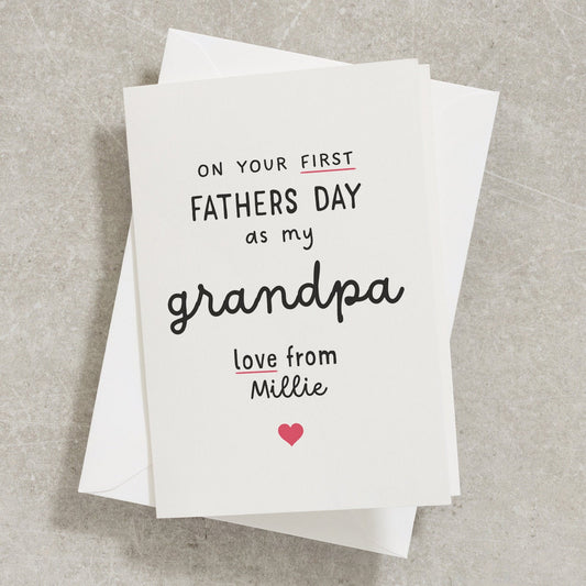 First Fathers Day As My Grandpa Card, 1st Fathers Day Card, Grandad Fathers Day Card, Baby First Fathers Day Card As Grandpa, Pops FC012