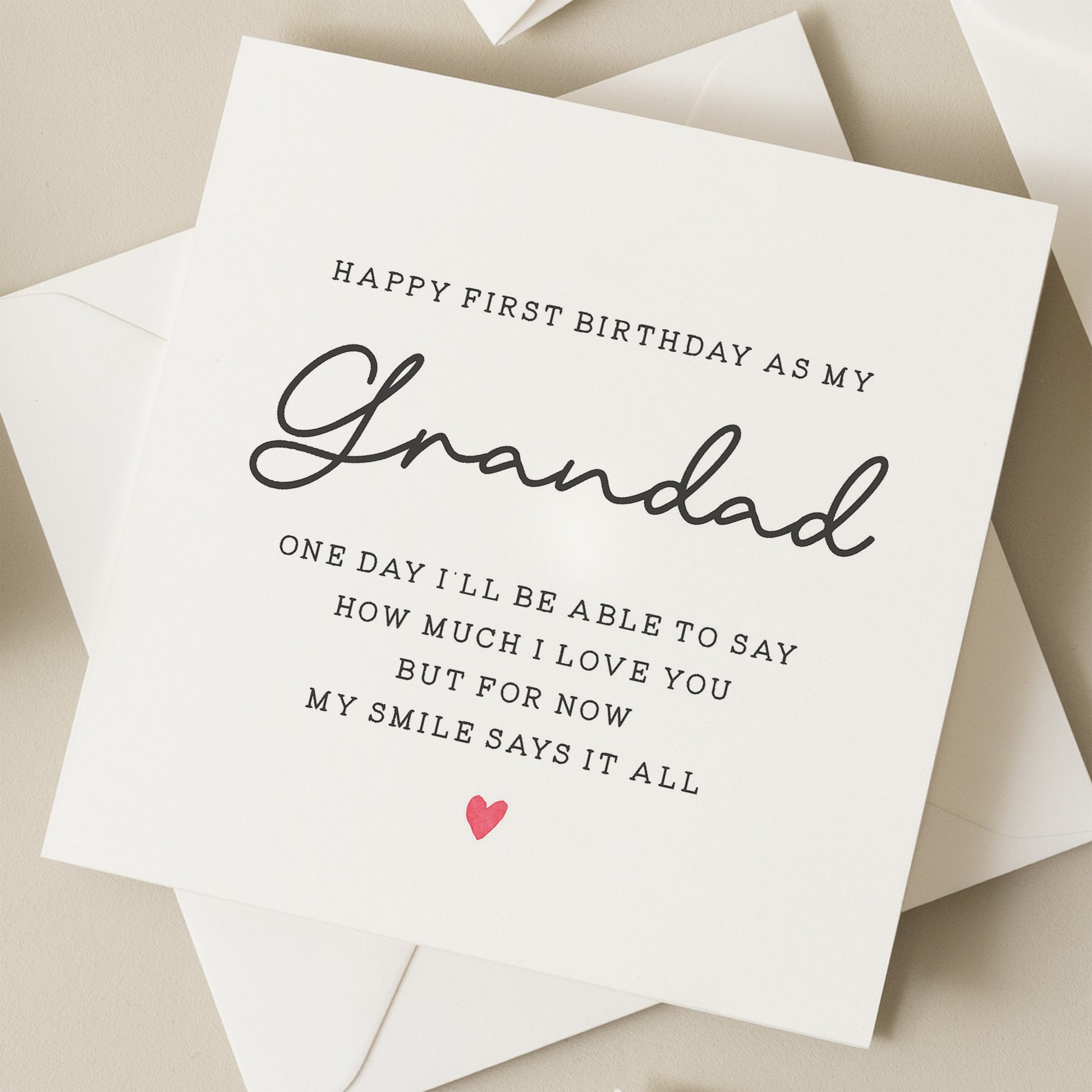 First Birthday As A Grandad Card, Poem Birthday Card For Grandad, First Birthday As My Grandad, Happy Birthday Grandad, Gift From Baby