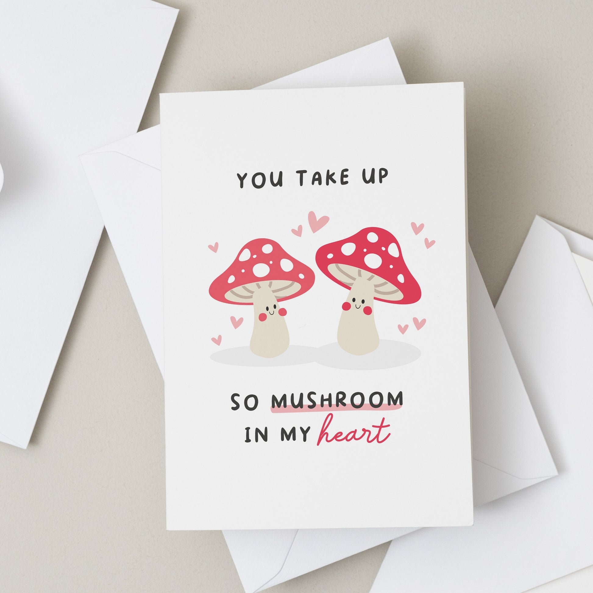 Pun Card For Him, Funny Valentines Card For Boyfriend, Mushroom Pun Valentines Day Card For Him, Anniversary Card, Wife Valentines Card, Her