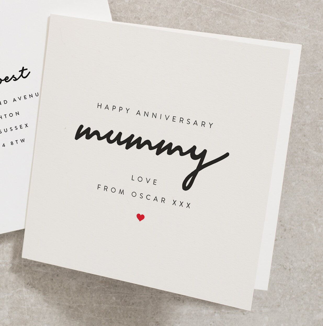 Happy Anniversary Mummy Card, Personalised Anniversary Card For Mummy, Mum Anniversary Card, Mummy Anniversary Card AN072