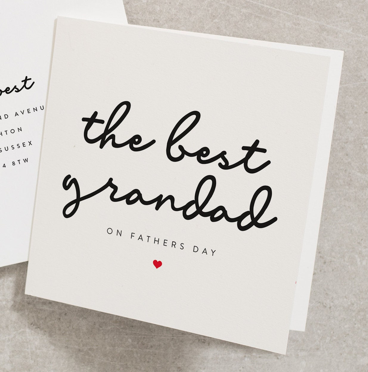 Best Grandad On Fathers Day, Fathers Day Card For Grandad, Fathers Day Card From Grandson, Grandaughter, Special Grandad Greeting Card FD040