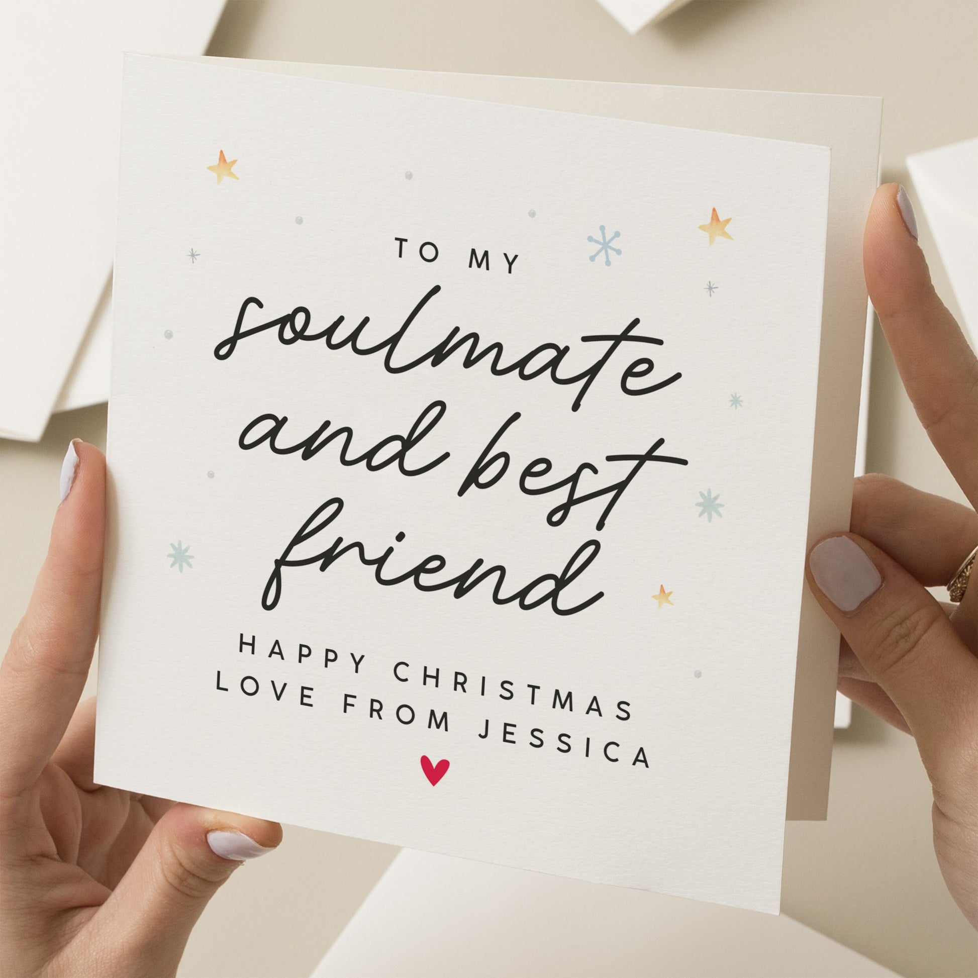 Christmas Card For My Soulmate And Best Friend, Happy Christmas Card For Partner, Cute Husband Christmas Card, Christmas Card Wife, Xmas