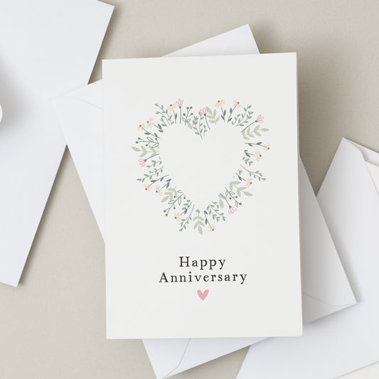 Anniversary Card For Husband, Wife Anniversary Card, Flower Anniversary Card, Girlfriend Anniversary Gift, Floral Anniversary Card For Her