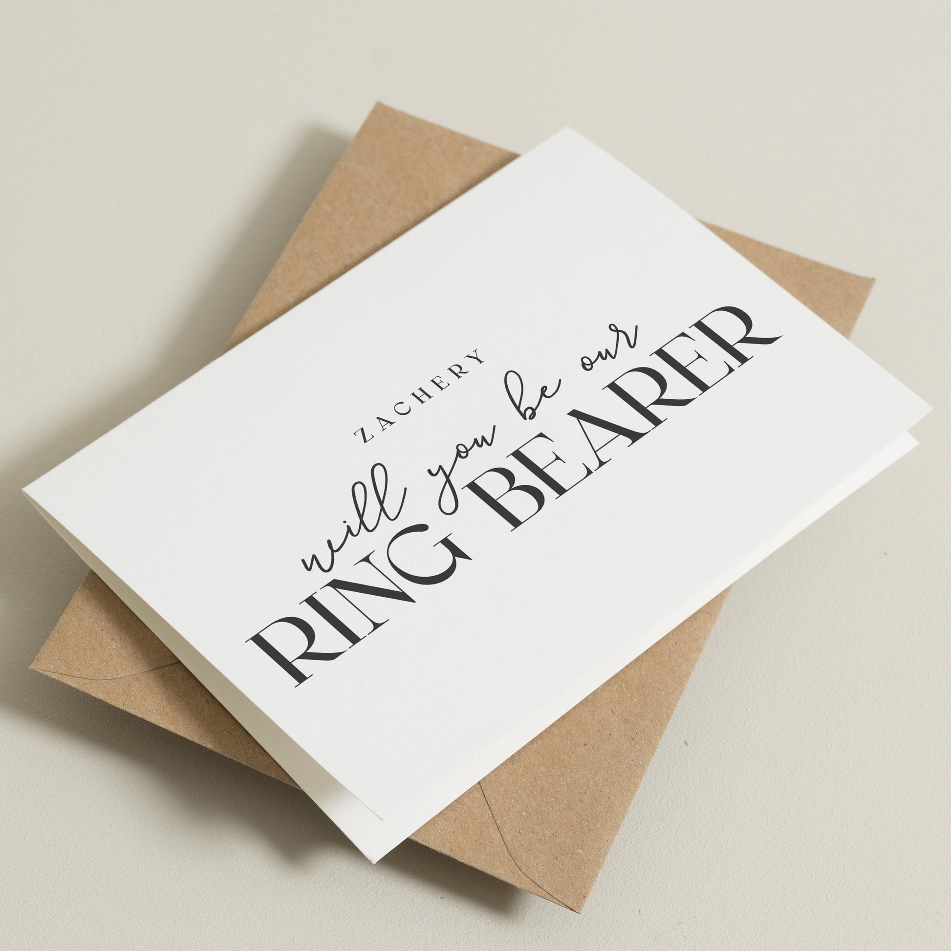 Personalised Will You Be Our Ring Bearer Card, Ring Bearer Proposal Card, Card For Ring Bearer, Cute Ring Bearer Card