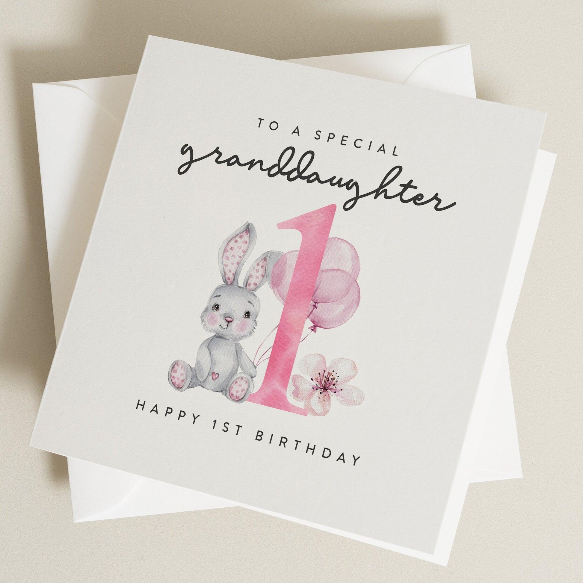 Granddaughter 1st Birthday Card, First Birthday Granddaughter Card,  1st Birthday Card Girl, Babies First Birthday, Baby Girl 1st Birthday