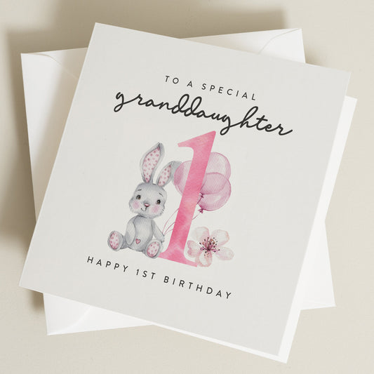 Granddaughter 1st Birthday Card, First Birthday Granddaughter Card,  1st Birthday Card Girl, Babies First Birthday, Baby Girl 1st Birthday