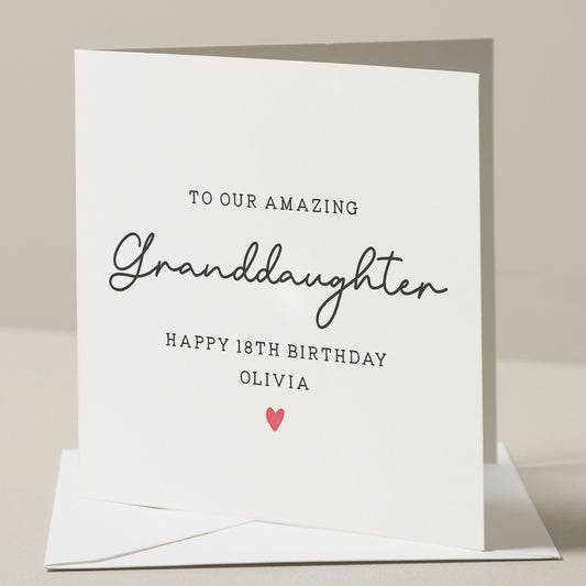 18th Birthday Gift For Granddaughter, Granddaughter 18th Birthday Card, 18th Birthday Card, For Granddaughter, 18th Birthday Gift For Her