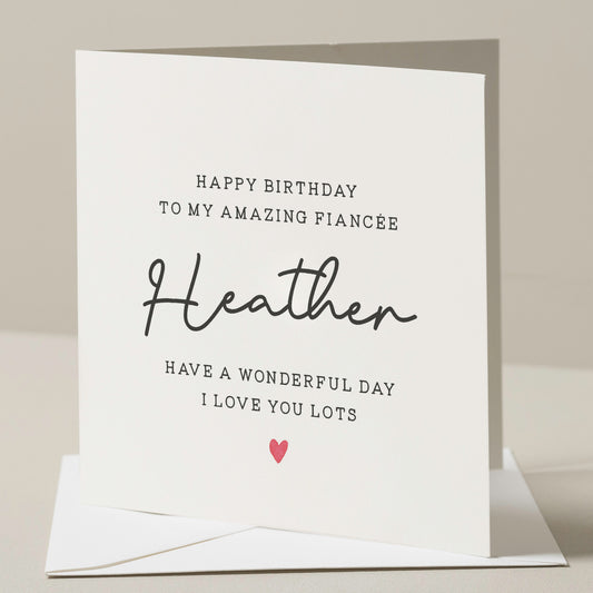 Fiancée Birthday Card For Her, Birthday Gift For Amazing Fiancee, Personalised Birthday Card For Fiancee, Fiancee Birthday Gift