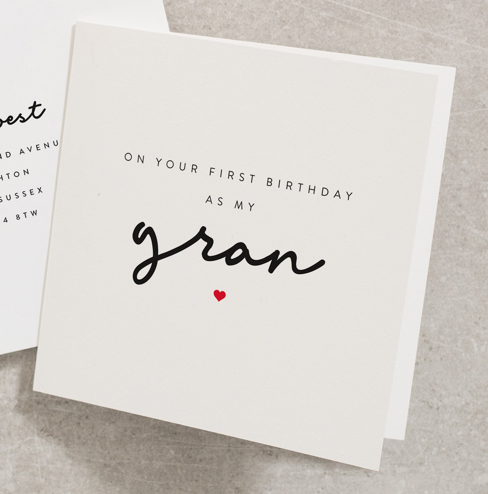 First Birthday As Gran card, First Birthday Gran Card, Baby To Grandma Birthday Gift, First Birthday As My Nan Card, Special Gran Card BC236