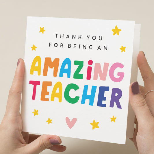 Teacher Thank You Card, Amazing Teacher Card, A Big Thank you To Teacher, End of Term Gift For Teacher, End Of School Card