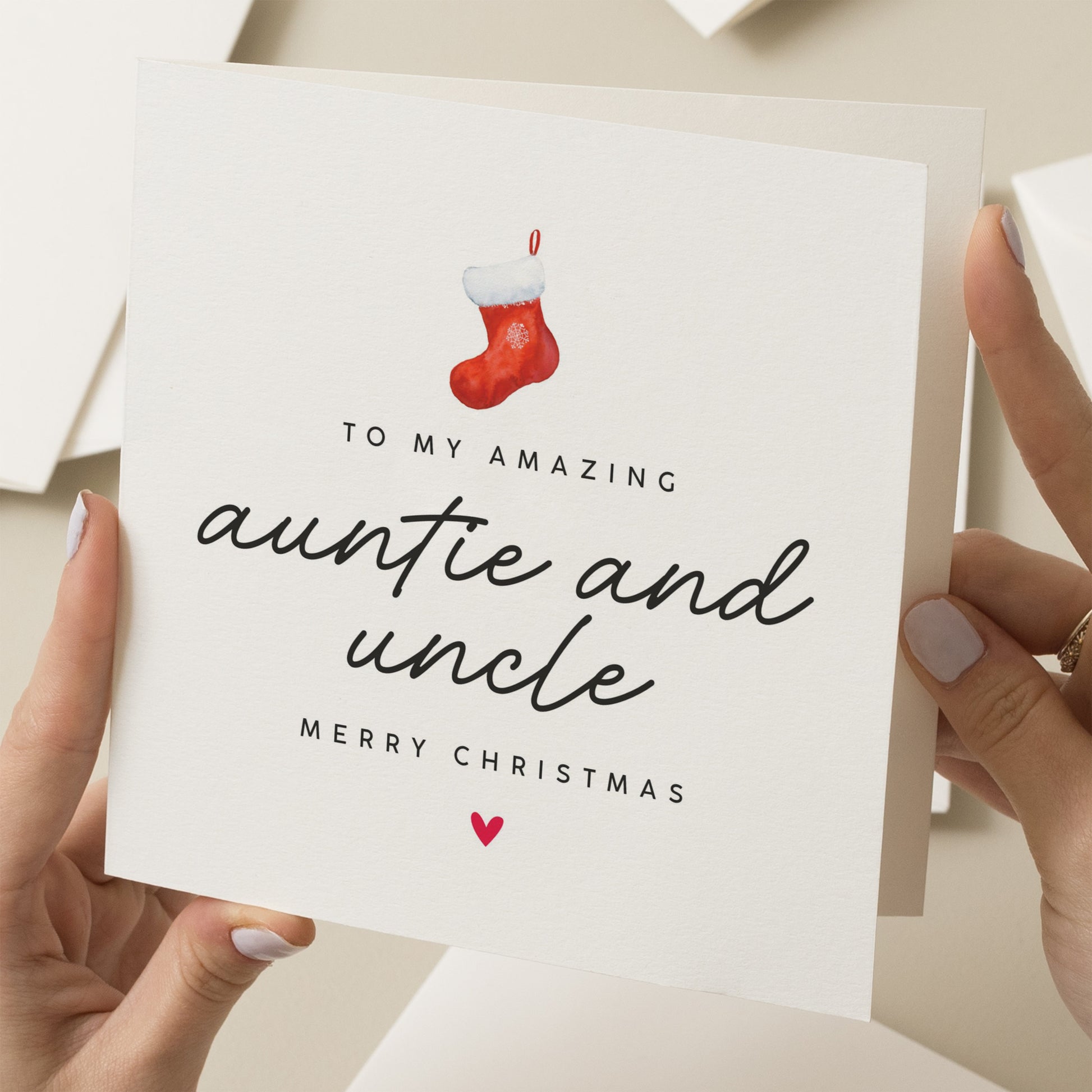 Happy Christmas Auntie And Uncle, Christmas Card For Auntie and Uncle, Xmas Card, Aunt And Uncle Christmas Gift