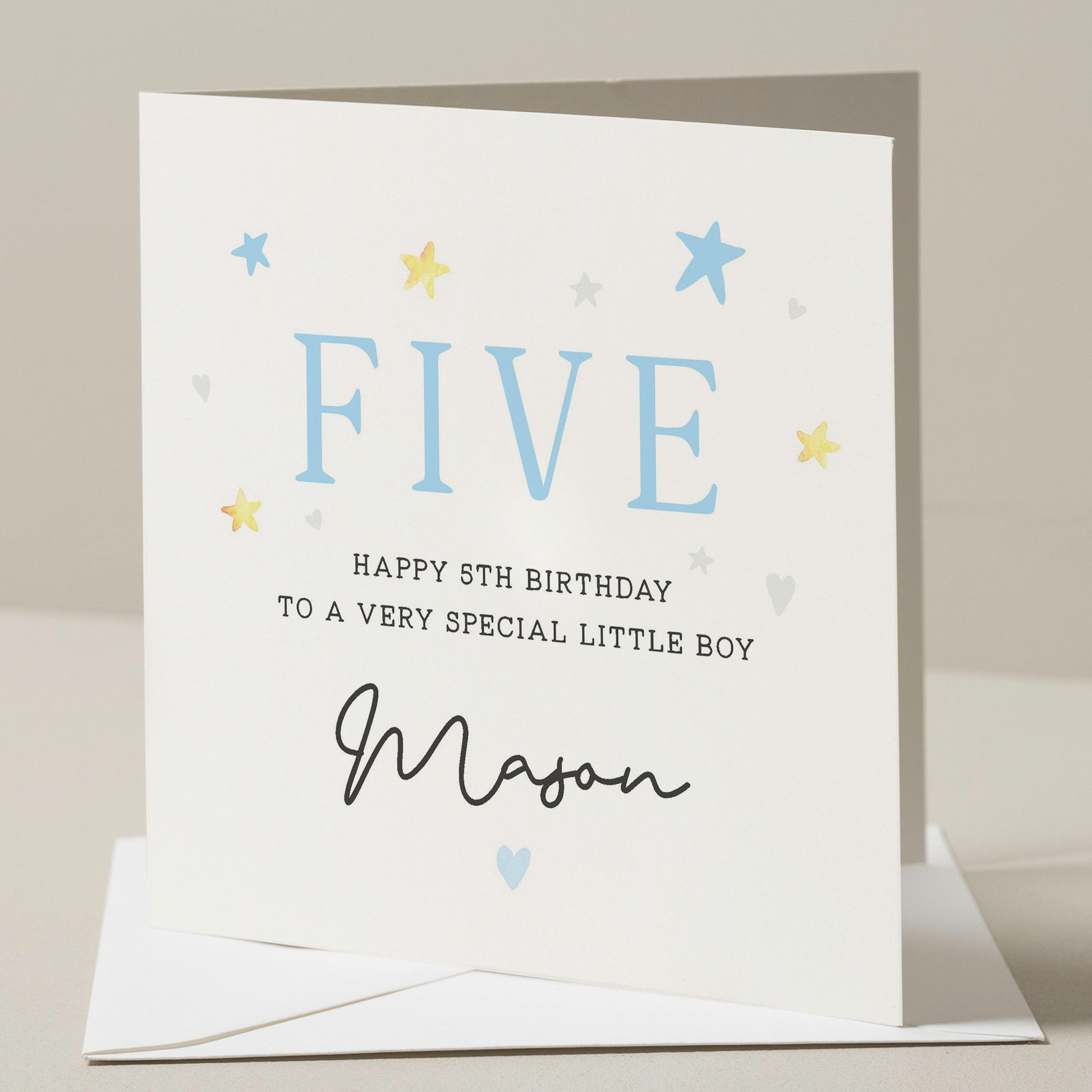 Personalised 5th Birthday Card For Grandson, Nephew Fifth Birthday Card, 5th Birthday Card For Son, Boy Birthday Gift, Birthday Boy