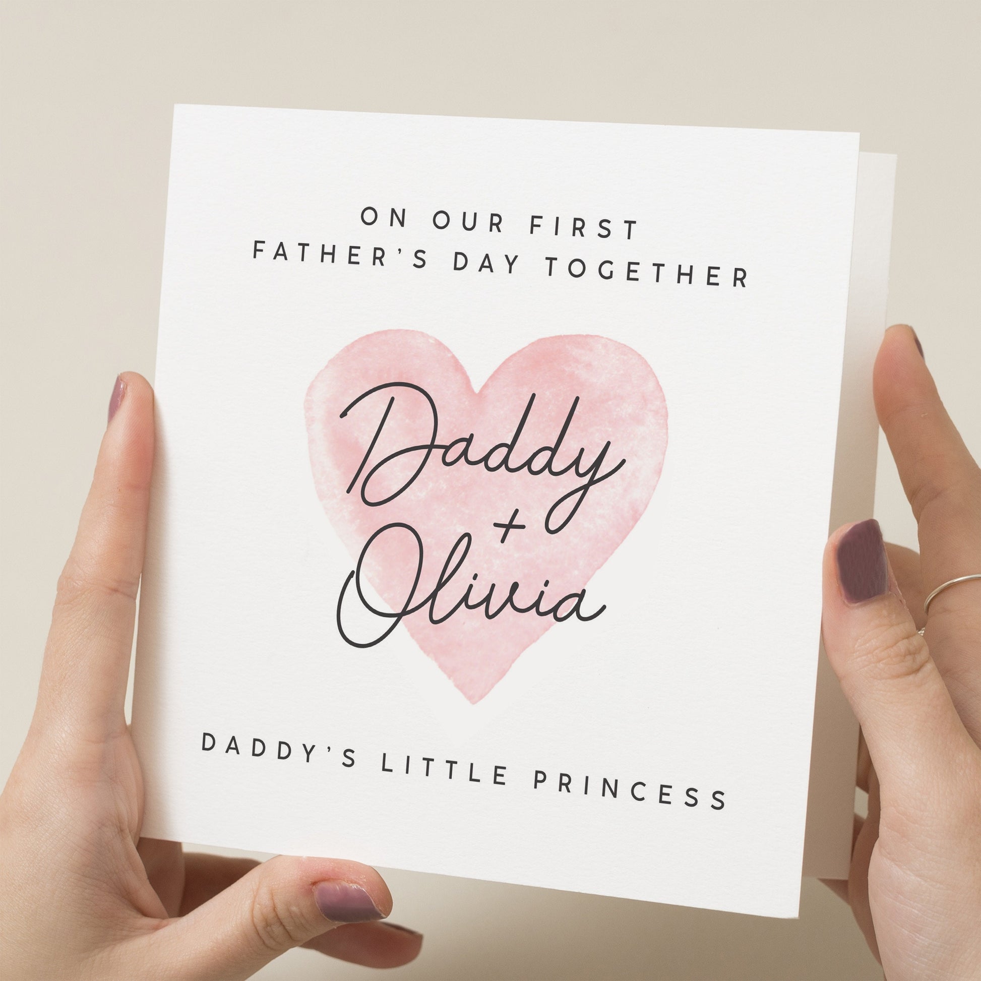 Cute 1st Father&#39;s Day As My Daddy Card, Personalised First Fathers Day 2023 Card, 2023 Baby First Fathers Day Card, First Fathers Day Gift