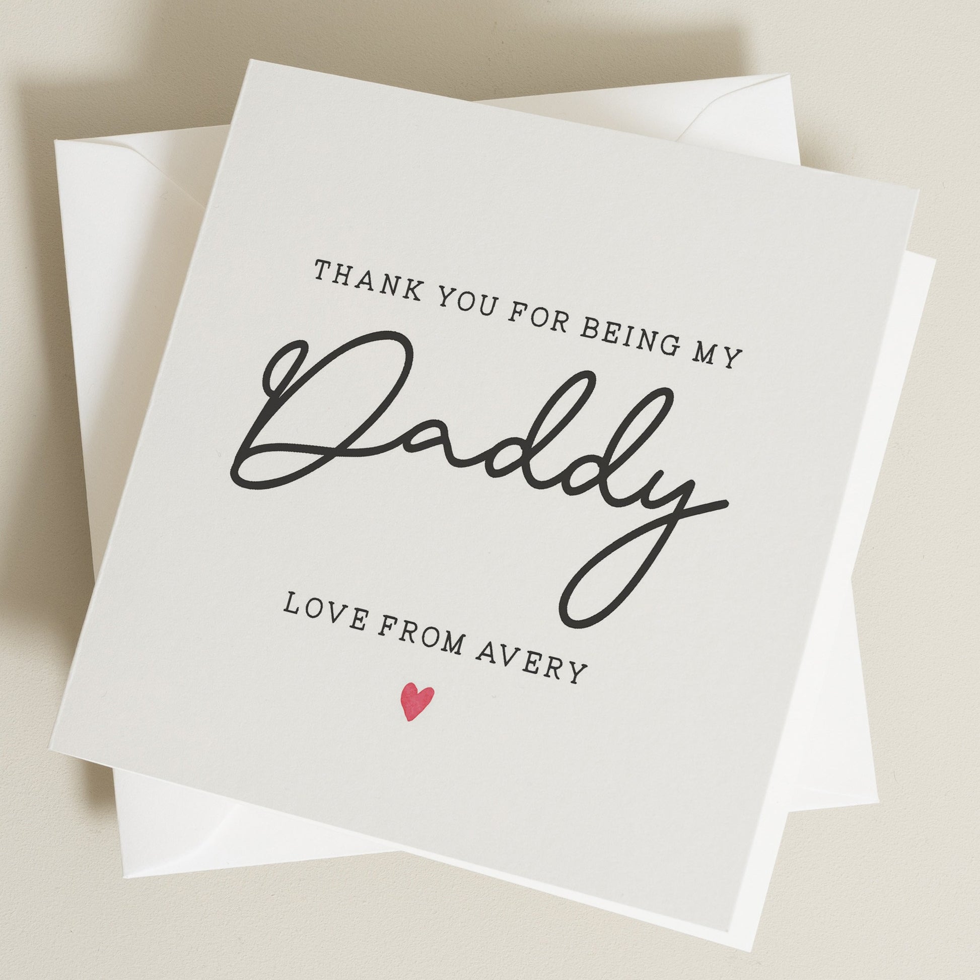 Daddy Fathers Day Card, Thankyou Dad Fathers Day Card, Fathers Day Gifts From Daughter, Best Dad Card, Father&#39;s Day Card From Son