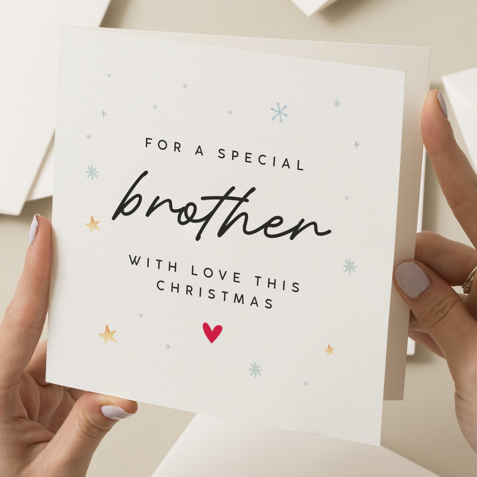 Christmas Card Brother, Brother Christmas Card, Xmas Brother With Love This Christmas Card, Amazing Brother, Christmas Car, For Christmas