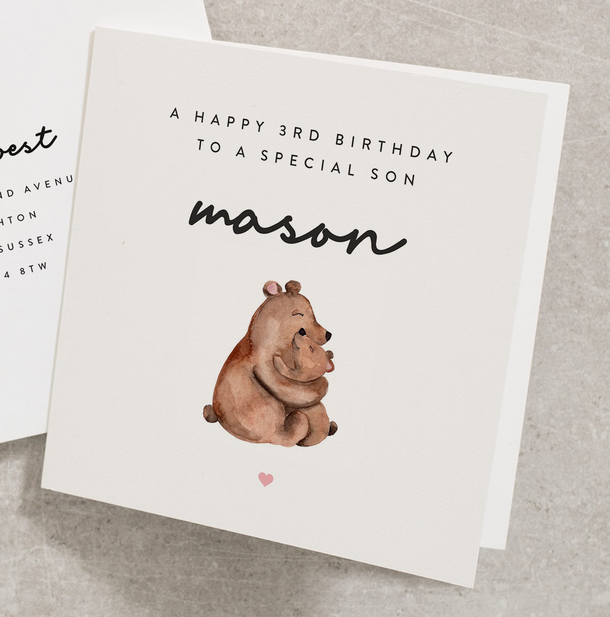 Happy 3rd Birthday To Special Son Card, Personalised 3rd Birthday Card For Son, Happy Birthday Card For Son, Son Third Birthday Card BC965