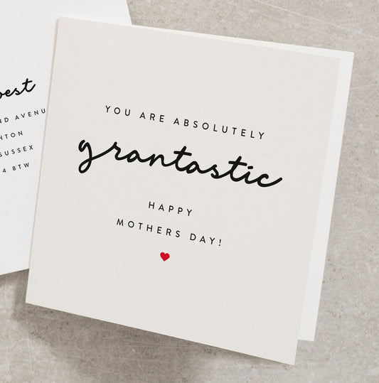 You Are Absolutely Grantastic Happy Mothers Day Card, Grandma Mothers Day Card, Gran Card, Mothers Day, From Granddaughter MD058