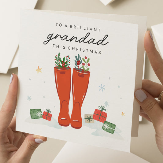 Grandad Christmas Card, Christmas Card For Grandpa, Christmas Grandad Card, Grandad Christmas Card, Xmas Card For Pops, Xmas Gift