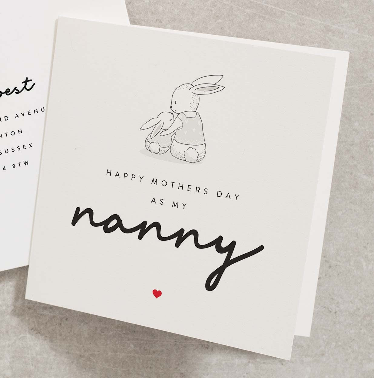 Nanny Mothers Day Card, Mothers Day Card For Nanny, Happy Mothers Day Card For Nanny, Cute Mothers Day Card For Nanny MD075