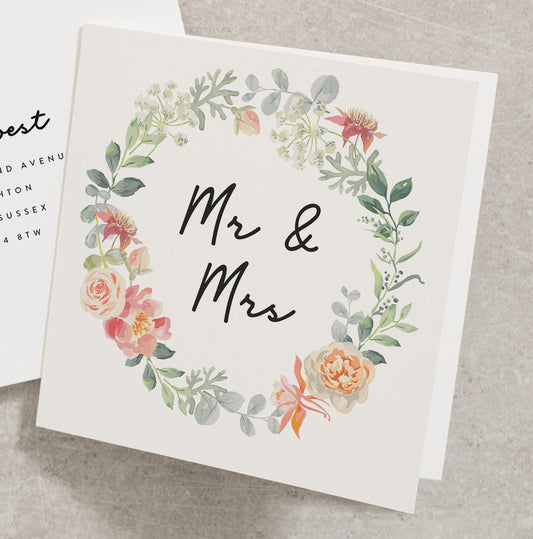 Wedding Day Card, Mr & Mrs Wedding Day Card, For Her and Him Wedding Day Card, New Couple Wedding Day Card, Cute Wedding Day Card WD035