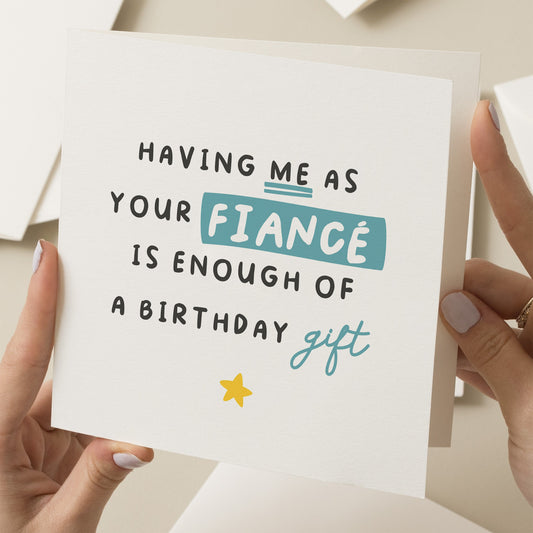 Funny Birthday Card For Fiancé, Happy Birthday Card, For Him, Fiancé Birthday gift, Fiance Birthday Card, Funny Card For him