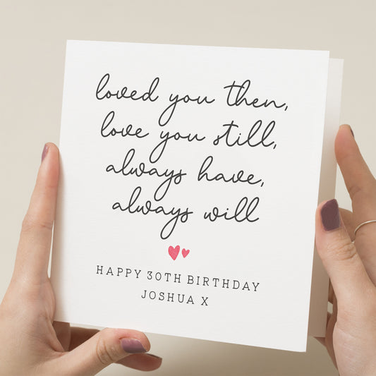 30th Birthday Card For Boyfriend, Boyfriend Poem Birthday Card, Thirtieth Birthday Card, 30th Birthday Gift For Him, Amazing Boyfriend