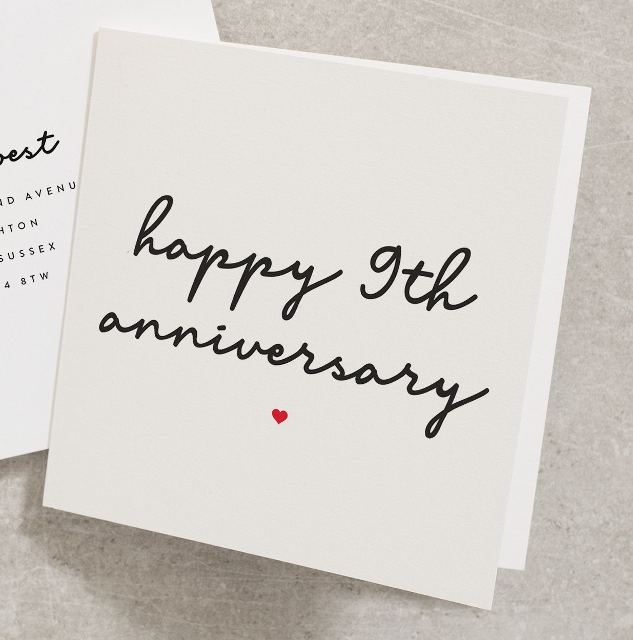 9th Anniversary Card, Ninth Anniversary Card For Husband, Girlfriend Anniversary Card, Anniversary Card For Partner AN086