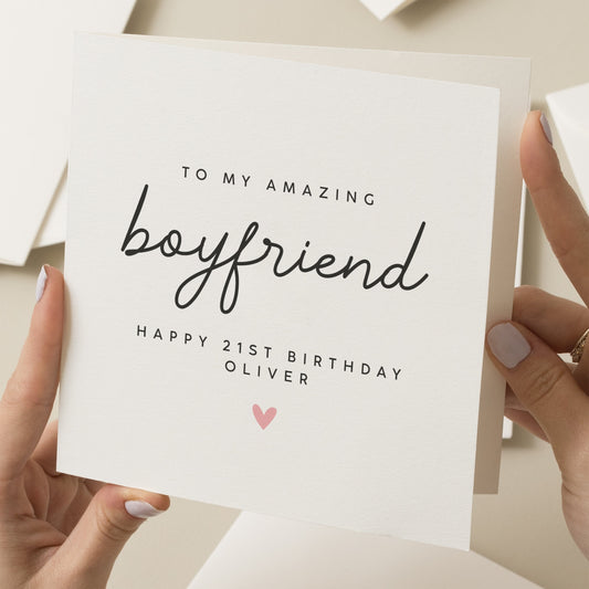 Boyfriend Birthday Card, Amazing Boyfriend Birthday Card For Him, Special Partner Card, Husband Birthday Card, Any Age 18th, 21st, 30th