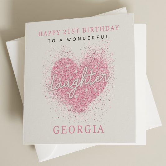 21st Birthday Card, Happy 21st Birthday Card For Her, Personalised 21st Birthday Card, Daughter 21st Birthday Card, For Granddaughter