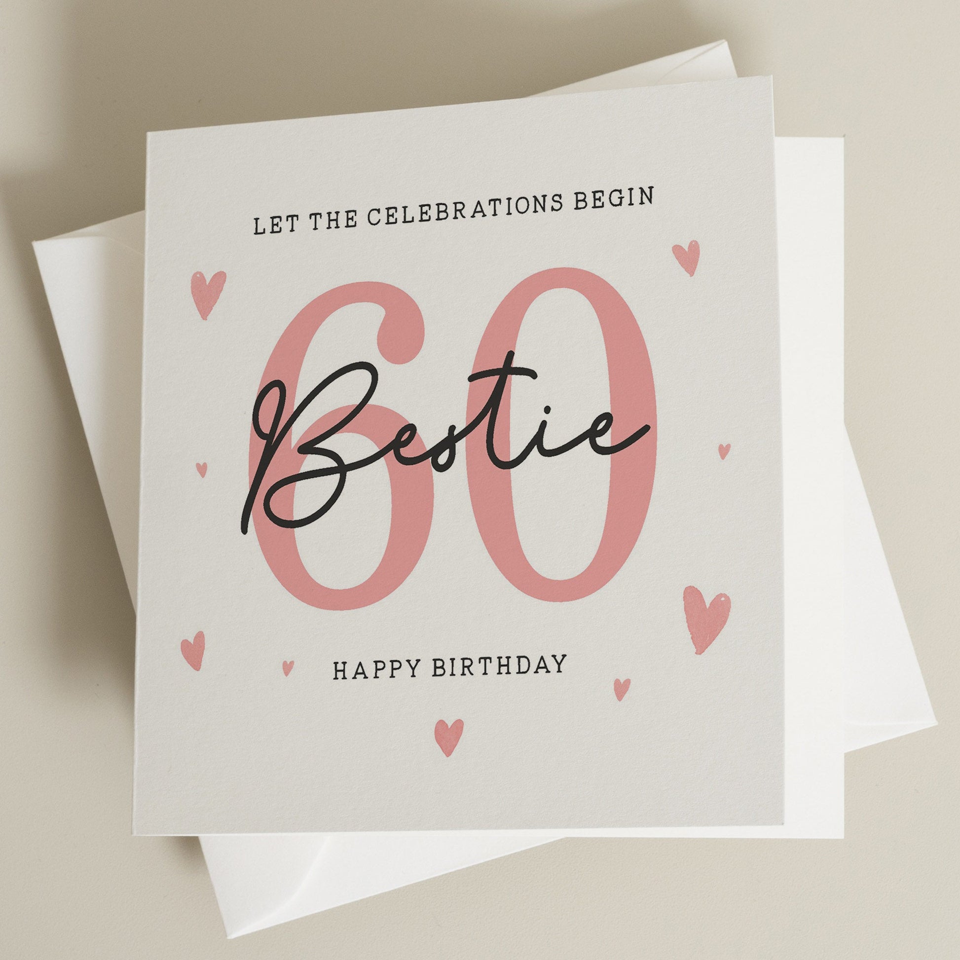 60th Birthday Card For Bestie, Best Friend Birthday Card, Sixtieth Birthday Card, Birthday Gift For Her, Bestie Birthday, 60th Gift