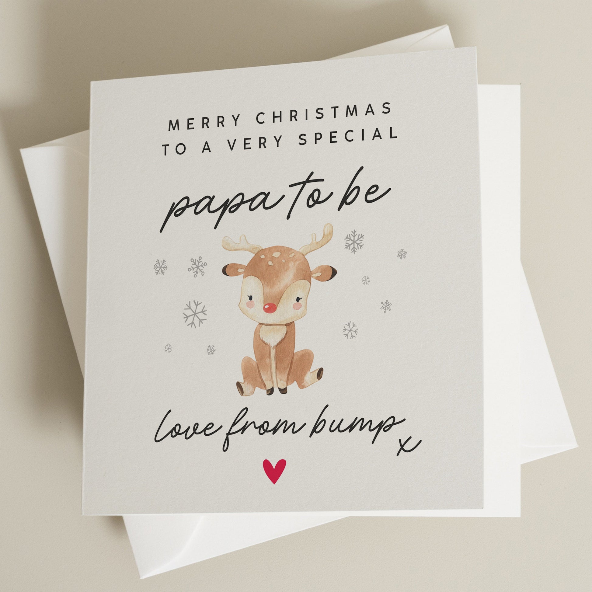 First Christmas As Dad To Be From Bump, Happy Christmas To My Daddy To Be, From Baby, New Parents Christmas Card, New Mum Xmas Card, Gift