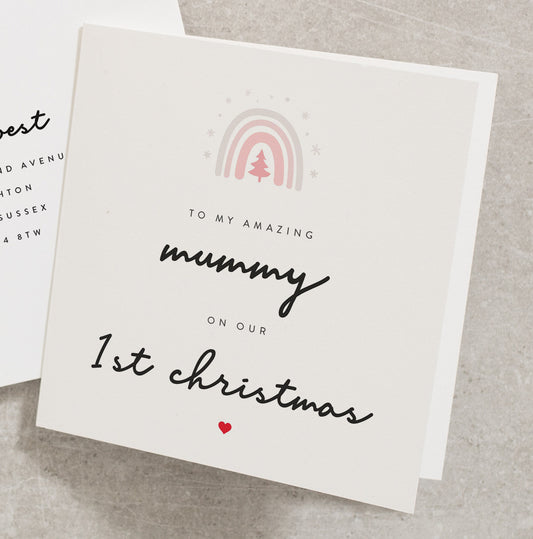 First Christmas As A Mummy Card, Christmas Card From Baby Card, Christmas Mummy Card, 1st Christmas As My Mummy Card CC492