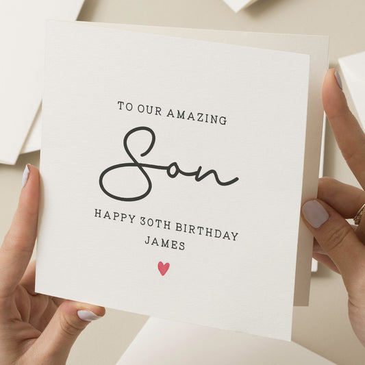 30th Birthday Card For Son, Son Birthday Gift For Him, Thirtieth Birthday Card, Son Birthday Gift, Happy Birthday Son, Milestone 30th Gift