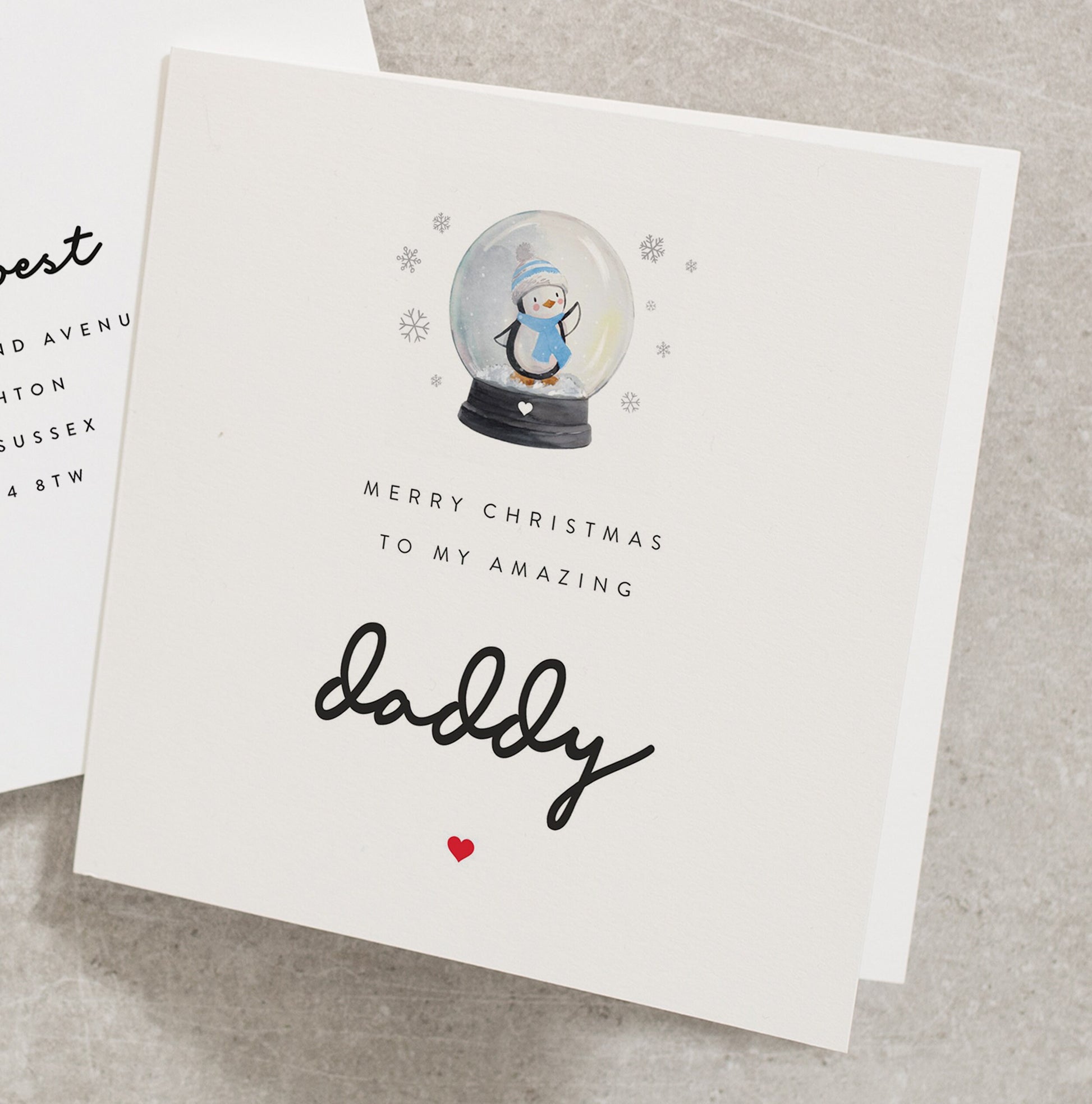 Christmas Card For Daddy, Daddy Christmas Card, Christmas For My Daddy, Cute Daddy Christmas Card CC385