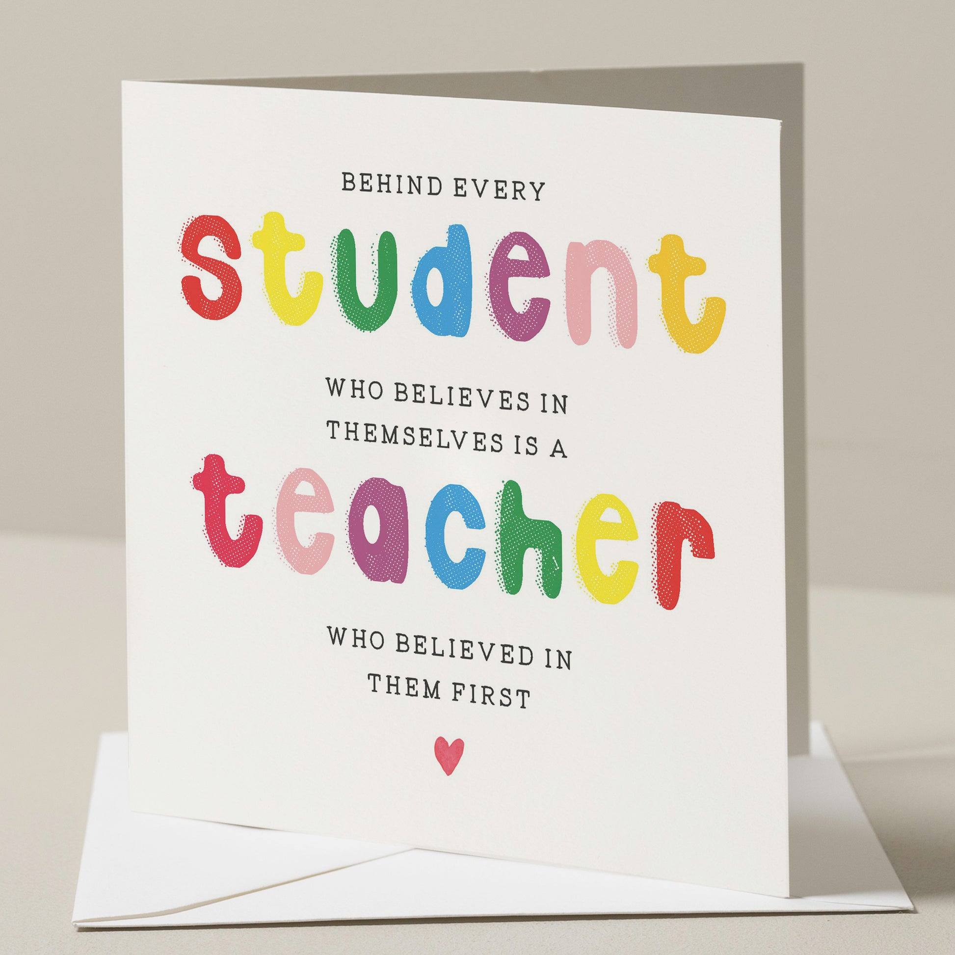 Thankyou For Believing In Me Card, Teacher Thank You Card, Teacher Appreciation Card, Thank You Teacher Gift, End Of School Gift For Teacher