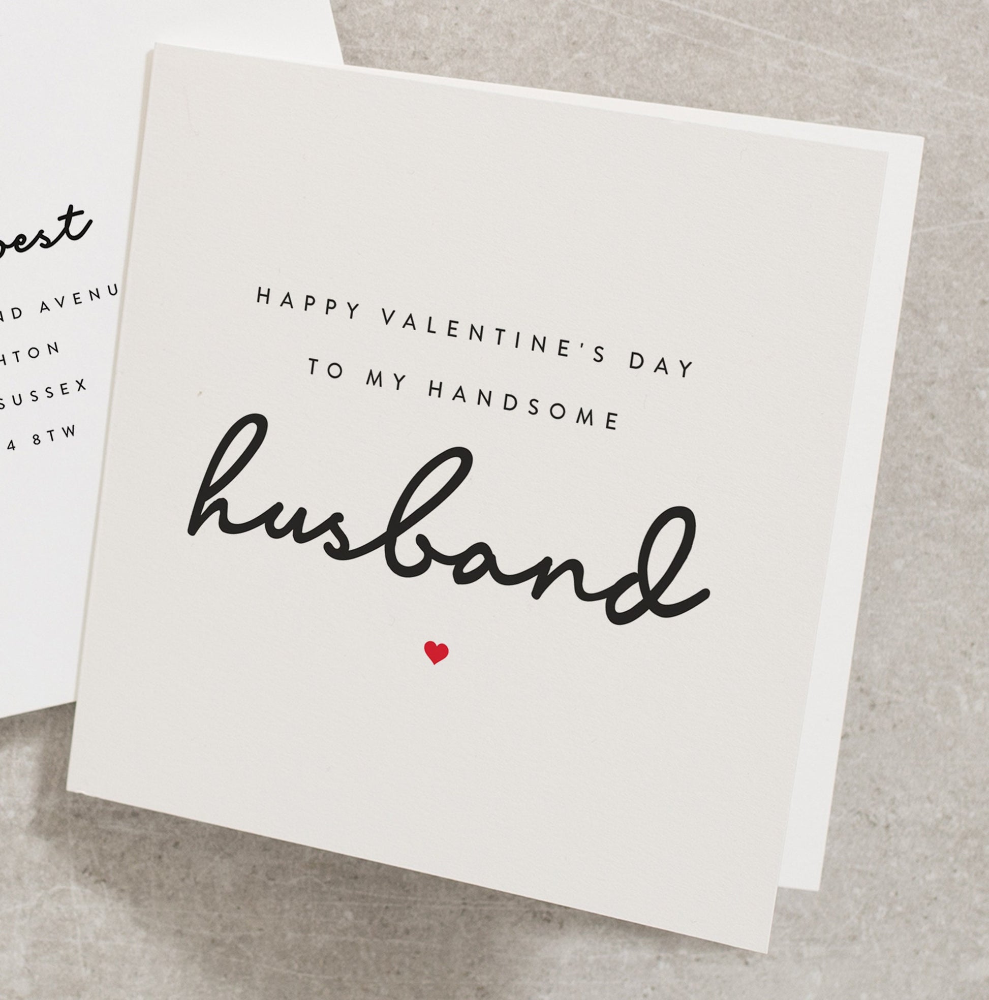 Handsome Husband Valentines Day Card, Valentines Day Card for Him, Happy Valentines Day To My Handsome Husband, Romantic Card for Him VC041