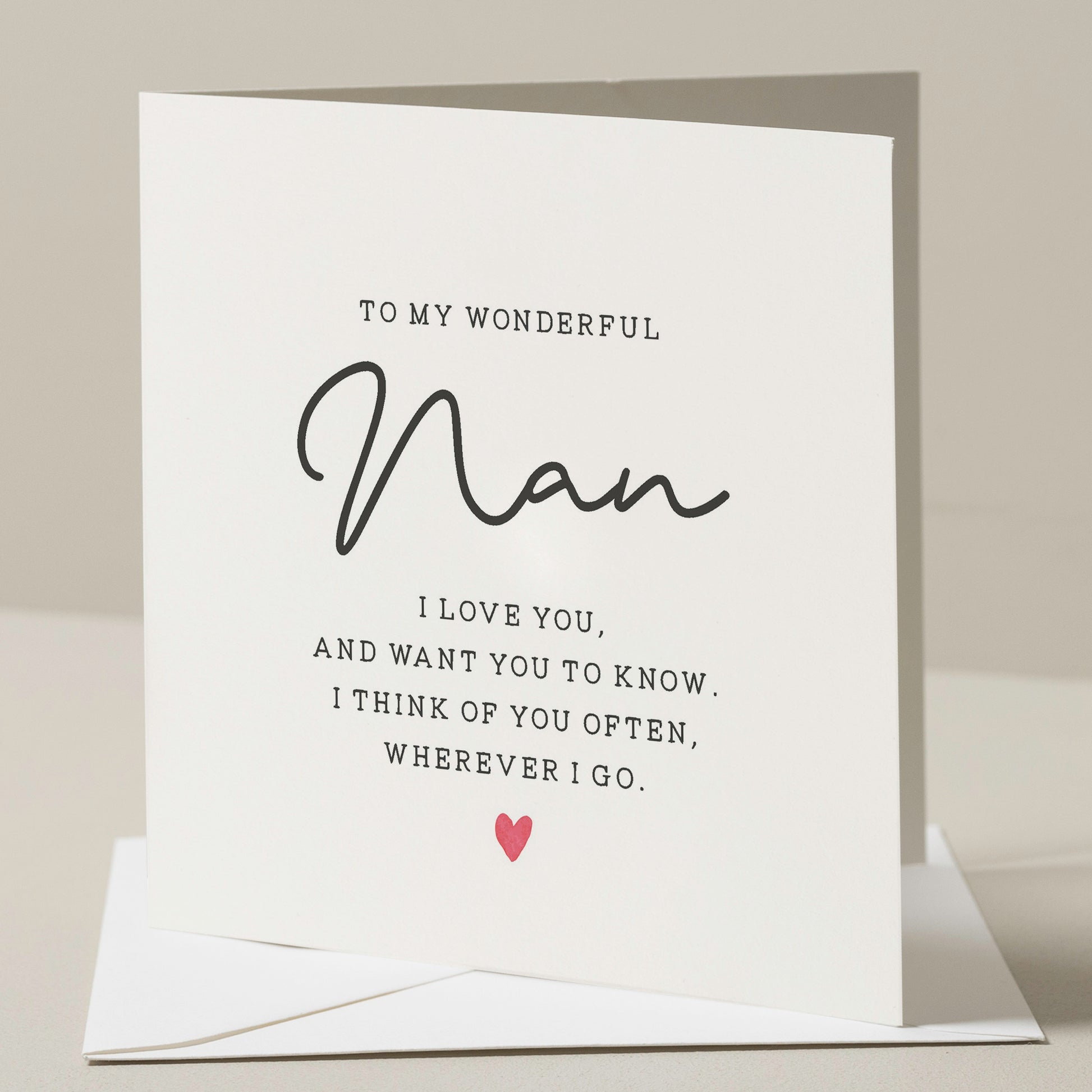 Nan Poem Card For Birthday, Nan Birthday Card, For Her, Birthday Gift For Nan, To A Wonderful Nan Poem Birthday Card, Grandma, Nanny, Nanna