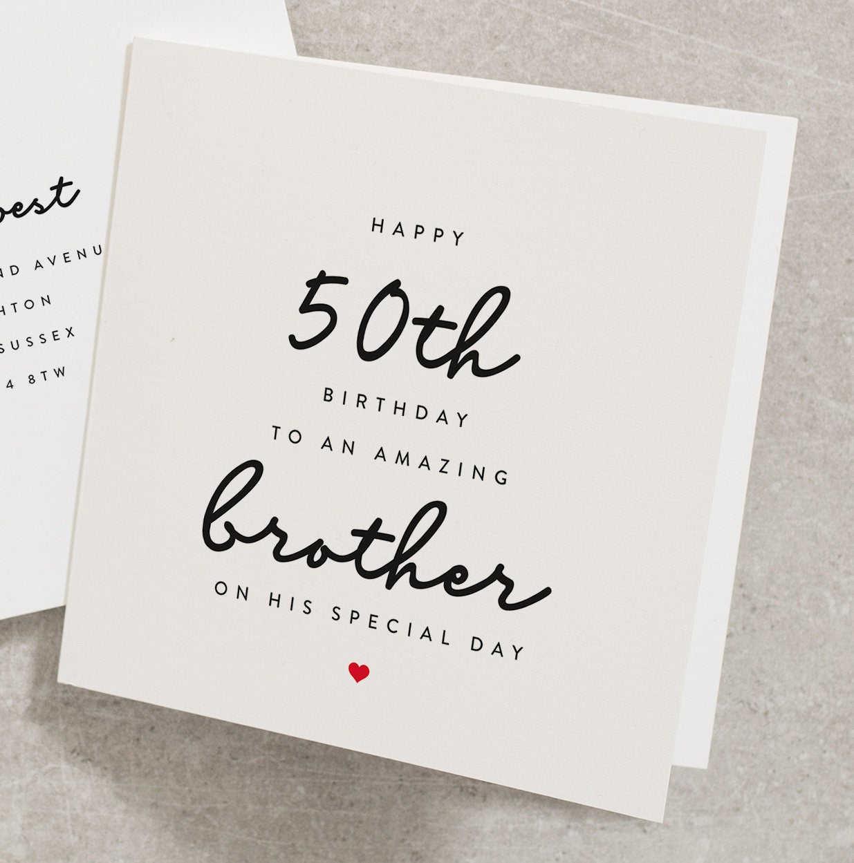 50th Brother Birthday Card, Happy 50th Birthday To An Amazing Brother On His Special Day, Brother 50th Card, Sibling Birthday Card BC577